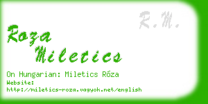 roza miletics business card
